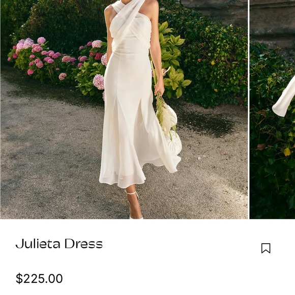 Anthropologie White Bridal Midi Strapless Dress - Picture 5 of 11